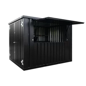 Contêiner de barra removível XL 3 x 2 metros Black RAL 9005