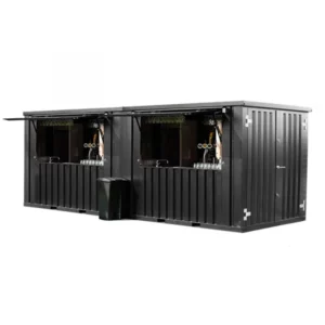 Recipiente de barra removível 8 × 2 metros Black RAL 9005