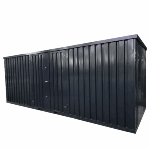 Contêiner preto adunável 6 x 2 metros - com porta dupla na lateral 6 metros