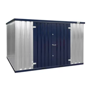Recipiente removível Aço azul 3 x 2 metros - com porta dupla